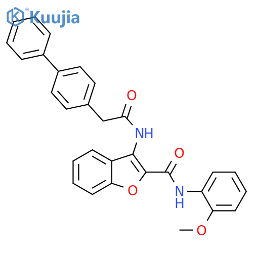 3-(2-{1,1'-biphenyl-4-yl}acetamido)-N-(2-methoxyphenyl)-1-benzofuran-2-carboxamide structure