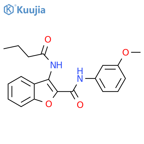 3-butanamido-N-(3-methoxyphenyl)-1-benzofuran-2-carboxamide structure