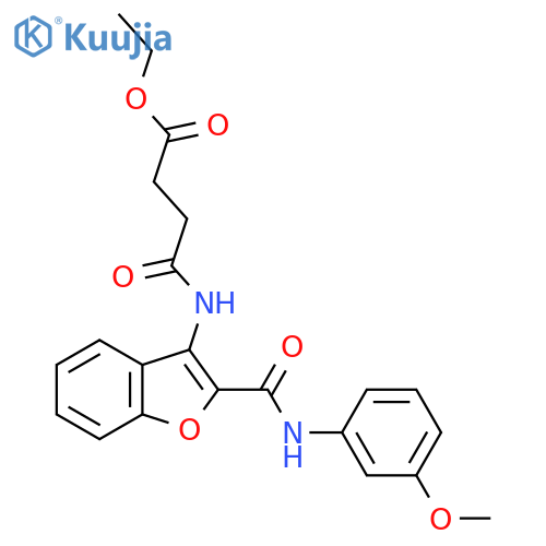 ethyl 3-({2-(3-methoxyphenyl)carbamoyl-1-benzofuran-3-yl}carbamoyl)propanoate structure