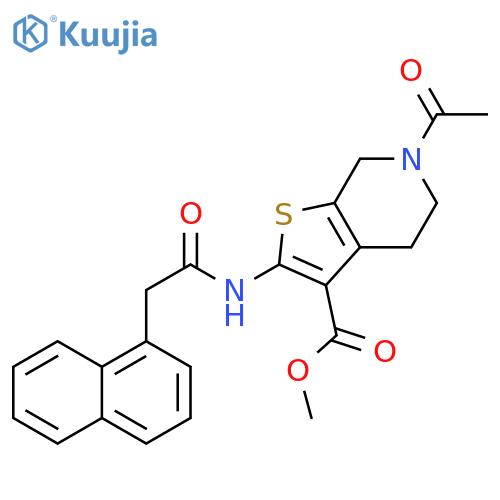 methyl 6-acetyl-2-2-(naphthalen-1-yl)acetamido-4H,5H,6H,7H-thieno2,3-cpyridine-3-carboxylate structure
