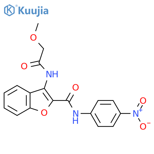 3-(2-methoxyacetamido)-N-(4-nitrophenyl)-1-benzofuran-2-carboxamide structure