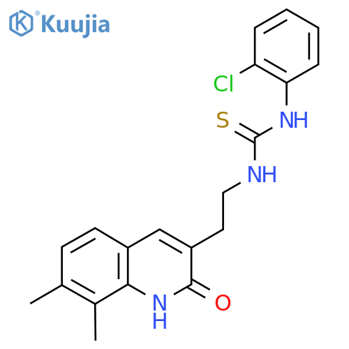 1-(2-chlorophenyl)-3-2-(7,8-dimethyl-2-oxo-1,2-dihydroquinolin-3-yl)ethylthiourea structure