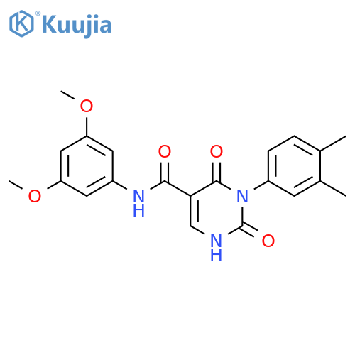 N-(3,5-dimethoxyphenyl)-3-(3,4-dimethylphenyl)-2,4-dioxo-1,2,3,4-tetrahydropyrimidine-5-carboxamide structure