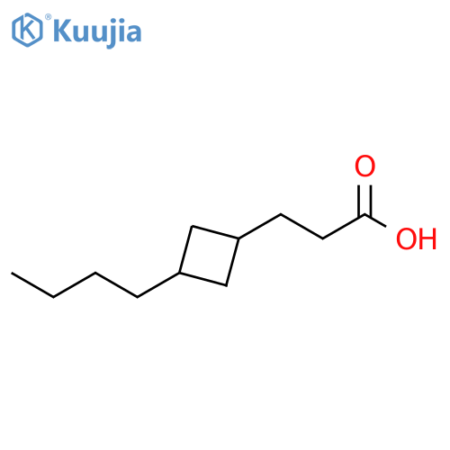 Cyclobutanepropanoic acid, 3-butyl- structure