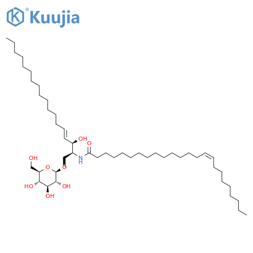 D-Glucosyl-β-1,1′-N-nervonoyl-D-erythro-sphingosine structure