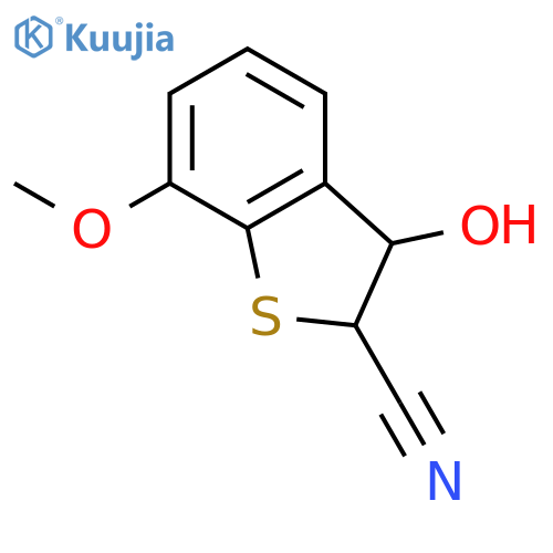 Benzo[b]thiophene-2-carbonitrile, 2,3-dihydro-3-hydroxy-7-methoxy- structure