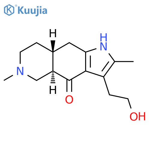 4H-Pyrrolo[2,3-g]isoquinolin-4-one,1,4a,5,6,7,8,8a,9-octahydro-3-(2-hydroxyethyl)-2,6-dimethyl-, trans- structure