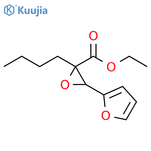 Oxiranecarboxylic acid, 2-butyl-3-(2-furanyl)-, ethyl ester structure