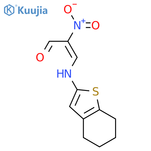 2-Propenal, 2-nitro-3-[(4,5,6,7-tetrahydrobenzo[b]thien-2-yl)amino]- structure