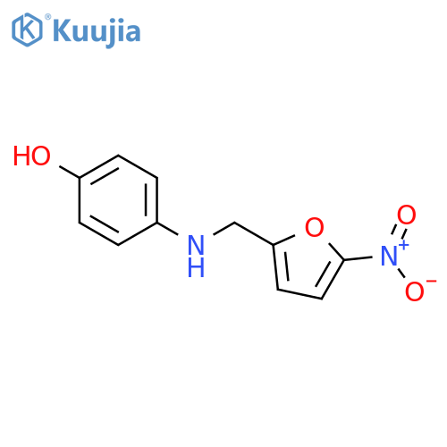 Phenol, 4-[[(5-nitro-2-furanyl)methyl]amino]- structure