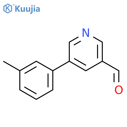 5-(3-methylphenyl)pyridine-3-carbaldehyde structure