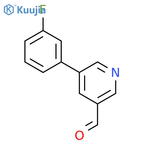 5-(3-fluorophenyl)pyridine-3-carbaldehyde structure