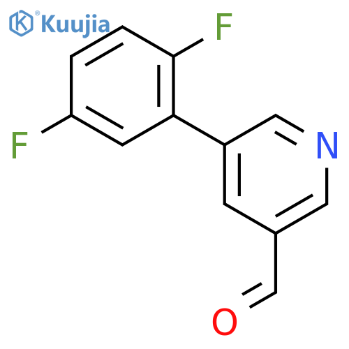 5-(2,5-difluorophenyl)pyridine-3-carbaldehyde structure