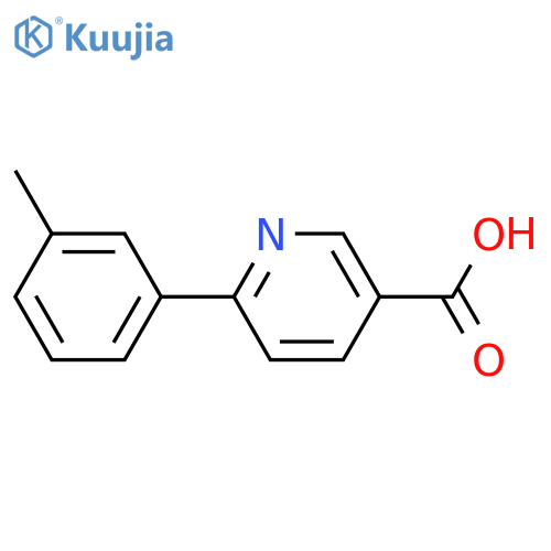 6-(3-methylphenyl)pyridine-3-carboxylic acid structure