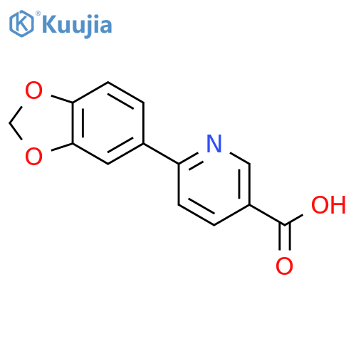 6-(3,4-Methylenedioxyphenyl)nicotinic acid structure