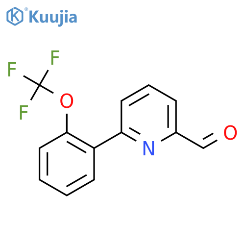 6-(2-(Trifluoromethoxy)phenyl)picolinaldehyde structure