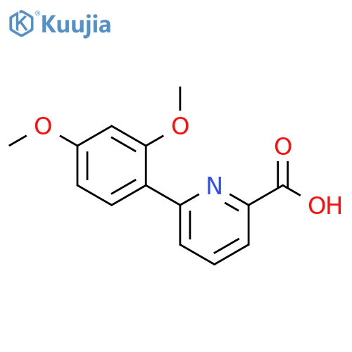 2-Pyridinecarboxylicacid, 6-(2,4-dimethoxyphenyl)- structure