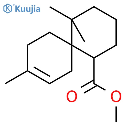 Spiro[5.5]undec-8-ene-1-carboxylic acid, 5,5,9-trimethyl-, methyl ester structure