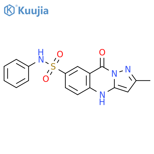 Pyrazolo[5,1-b]quinazoline-7-sulfonamide,4,9-dihydro-2-methyl-9-oxo-N-phenyl- structure