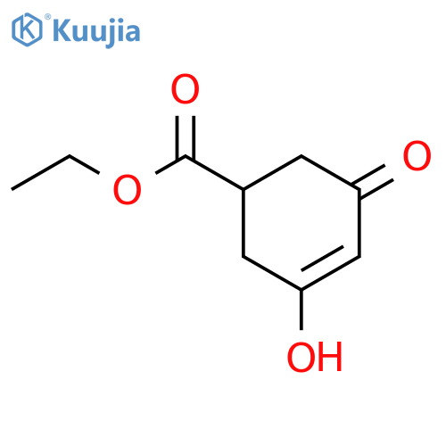3-Cyclohexene-1-carboxylicacid, 3-hydroxy-5-oxo-, ethyl ester structure