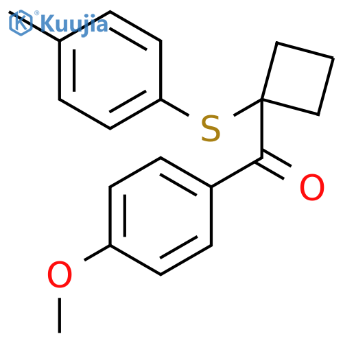 Methanone, (4-methoxyphenyl)[1-[(4-methylphenyl)thio]cyclobutyl]- structure