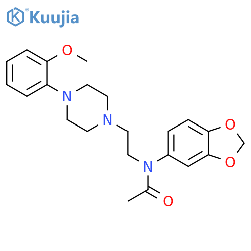 Acetamide, N-1,3-benzodioxol-5-yl-N-[2-[4-(2-methoxyphenyl)-1-piperazinyl]ethyl]- structure