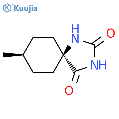 1,3-Diazaspiro[4.5]decane-2,4-dione, 8-methyl-, cis- structure