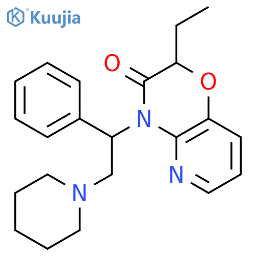 2H-Pyrido[3,2-b]-1,4-oxazin-3(4H)-one,2-ethyl-4-[1-phenyl-2-(1-piperidinyl)ethyl]- structure