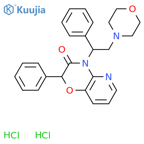 2H-Pyrido[3,2-b]-1,4-oxazin-3(4H)-one,4-[2-(4-morpholinyl)-1-phenylethyl]-2-phenyl-, hydrochloride (1:2) structure