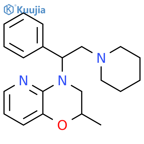 2H-Pyrido[3,2-b]-1,4-oxazine,3,4-dihydro-2-methyl-4-[1-phenyl-2-(1-piperidinyl)ethyl]- structure