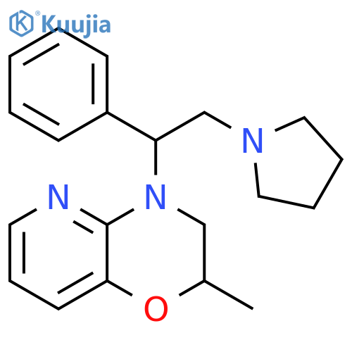 2H-Pyrido[3,2-b]-1,4-oxazine,3,4-dihydro-2-methyl-4-[1-phenyl-2-(1-pyrrolidinyl)ethyl]- structure