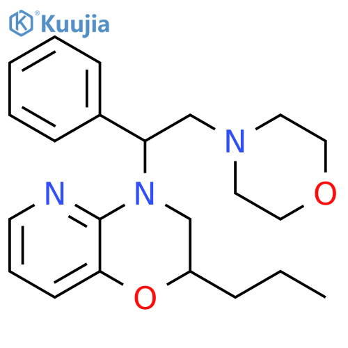 2H-Pyrido[3,2-b]-1,4-oxazine,3,4-dihydro-4-[2-(4-morpholinyl)-1-phenylethyl]-2-propyl- structure