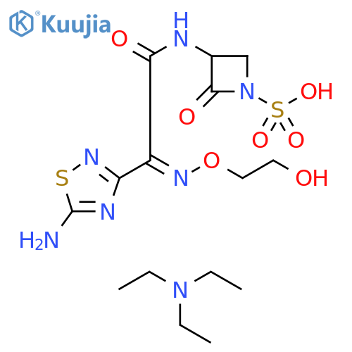 1-Azetidinesulfonic acid,3-[[(5-amino-1,2,4-thiadiazol-3-yl)[(2-hydroxyethoxy)imino]acetyl]amino]-2-oxo-, (Z)-, compd. with N,N-diethylethanamine (1:1) structure