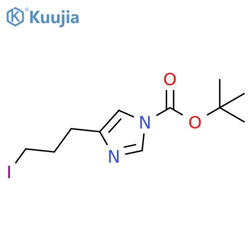 1H-Imidazole-1-carboxylic acid, 4-(3-iodopropyl)-, 1,1-dimethylethylester structure