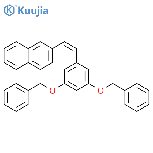 Naphthalene, 2-[2-[3,5-bis(phenylmethoxy)phenyl]ethenyl]-, (Z)- (9CI) structure
