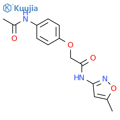 Acetamide, 2-[4-(acetylamino)phenoxy]-N-(5-methyl-3-isoxazolyl)- structure