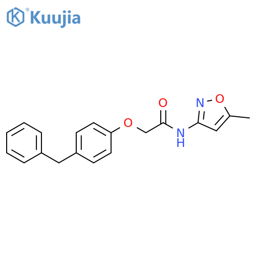 Acetamide, N-(5-methyl-3-isoxazolyl)-2-[4-(phenylmethyl)phenoxy]- structure