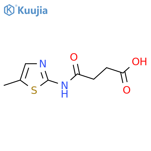 4-((5-methylthiazol-2-yl)amino)-4-oxobutanoic acid structure