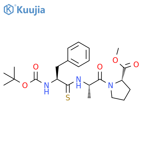 L-Proline,1-[N-[N-[(1,1-dimethylethoxy)carbonyl]thio-L-phenylalanyl]-L-alanyl]-,methyl ester structure