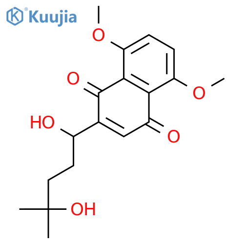 1,4-Naphthalenedione, 2-(1,4-dihydroxy-4-methylpentyl)-5,8-dimethoxy- structure