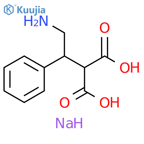 Propanedioic acid, (2-amino-1-phenylethyl)-, disodium salt structure