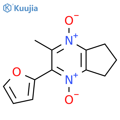 5H-Cyclopentapyrazine, 2-(2-furanyl)-6,7-dihydro-3-methyl-, 1,4-dioxide structure