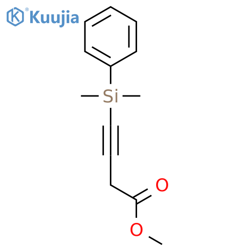 3-Butynoic acid, 4-(dimethylphenylsilyl)-, methyl ester structure