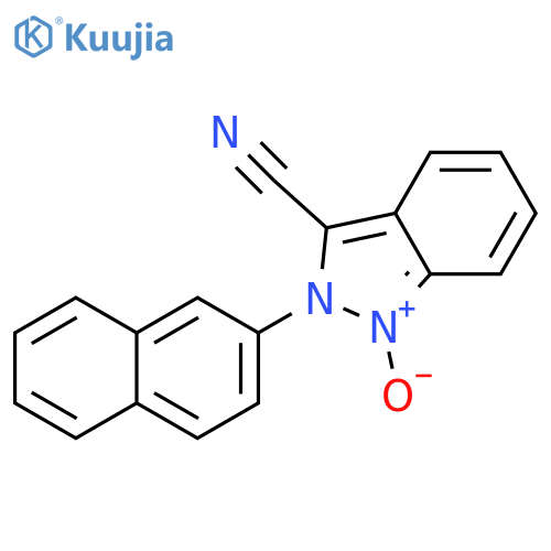 2H-Indazole-3-carbonitrile, 2-(2-naphthalenyl)-, 1-oxide structure