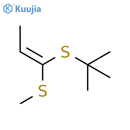 1-Propene, 1-[(1,1-dimethylethyl)thio]-1-(methylthio)-, (Z)- structure