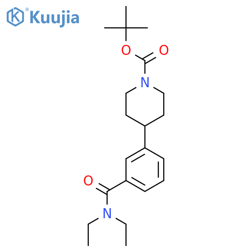 1-Piperidinecarboxylic acid, 4-[3-[(diethylamino)carbonyl]phenyl]-,1,1-dimethylethyl ester structure