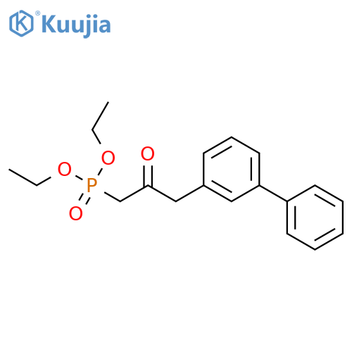 Phosphonic acid, (3-[1,1'-biphenyl]-3-yl-2-oxopropyl)-, diethyl ester structure