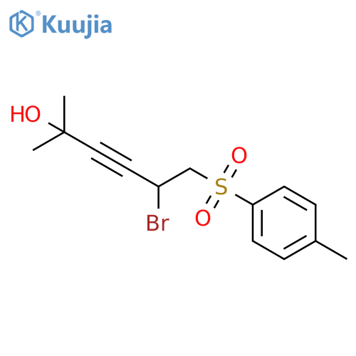 3-Hexyn-2-ol, 5-bromo-2-methyl-6-[(4-methylphenyl)sulfonyl]- structure