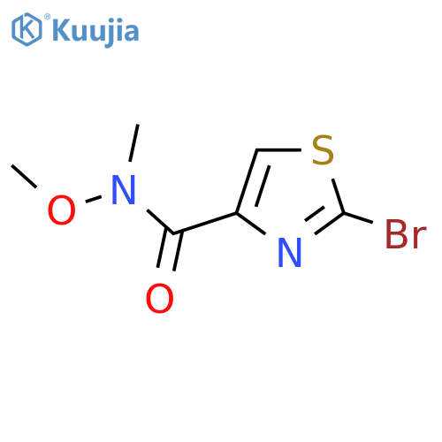 2-bromo-N-methoxy-N-methyl-1,3-thiazole-4-carboxamide structure