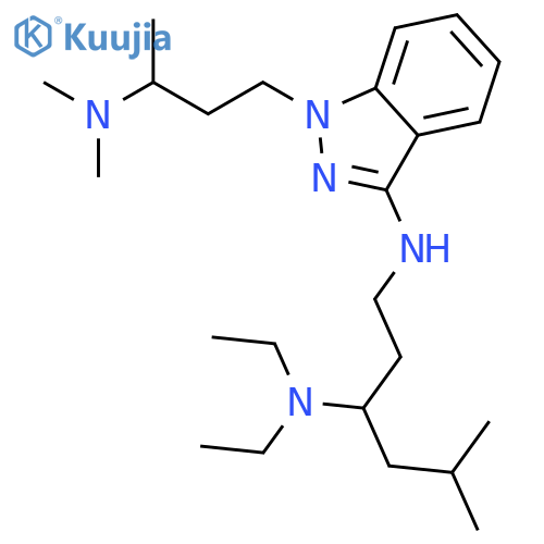 N~1~-{1-[3-(dimethylamino)butyl]-1H-indazol-3-yl}-N~3~,N~3~-diethyl-5-methylhexane-1,3-diamine structure